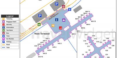 Kuala lumpur lufthavn vigtigste terminal kort