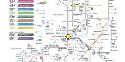 Kuala lumpur transit jernbane kort