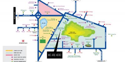 Kort over universitetet malaya