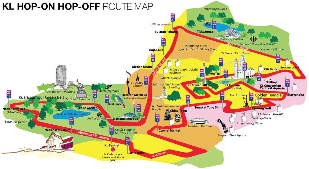 hop on hop off kuala lumpur kort