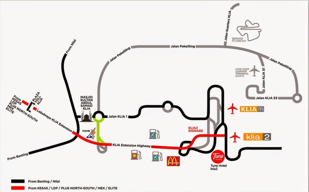 Kort over klia placering
