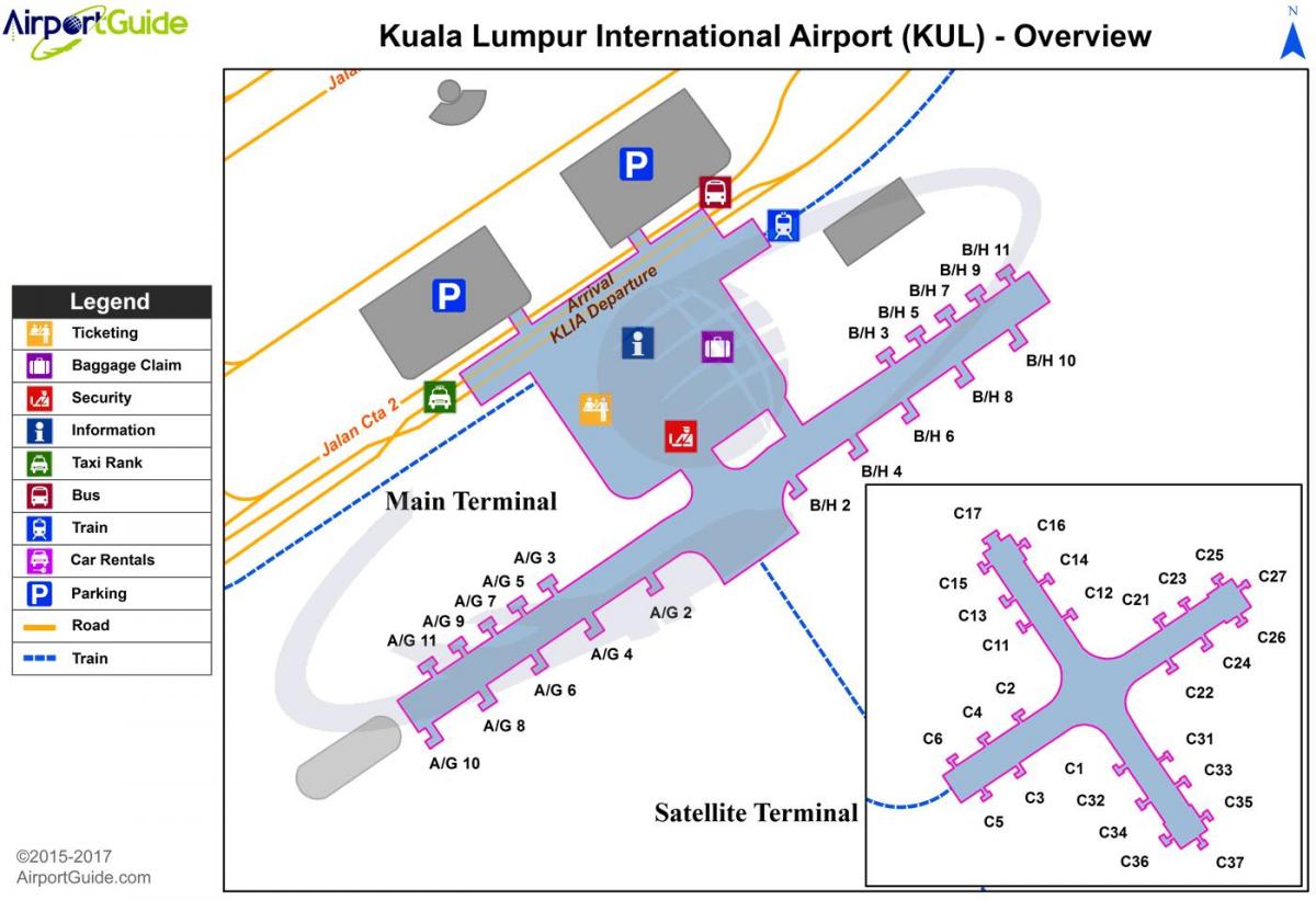 kuala lumpurs internationale lufthavn, terminal kort