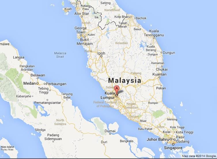 Kort over kuala lumpur på