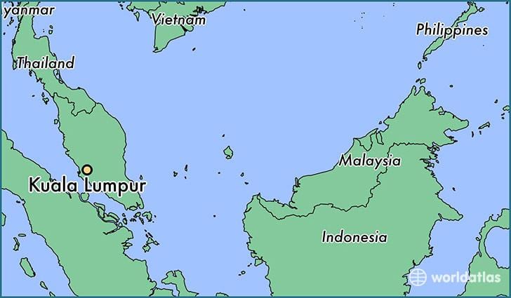 Kort over kuala lumpur placering