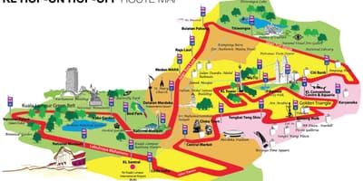 Kl 'hop on, hop off' - bussen kort