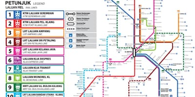 Lrt station i kuala lumpur kort